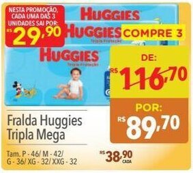 Supermercados Condor Fralda Huggies tripla Mega oferta