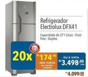 Supermercados Condor Refrigerador Electrolux DFX41 oferta