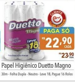 Supermercados Condor Papel Higiénico Duetto Magno 30m oferta