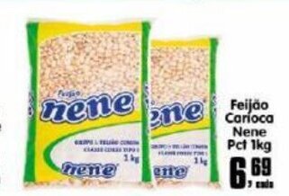 Feijao Carioca Nene pct 1kg