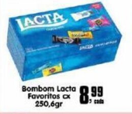 Higa's Supermercado Bombom Lacta Favoritos cx 250.6g oferta