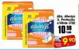 Higa's Supermercado Abs. Always S. Protecao c/abas c/32 oferta