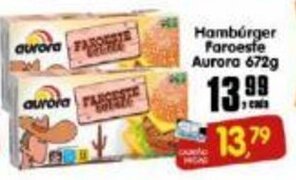 Higa's Supermercado Hamburguer Faroeste Aurora 672g oferta