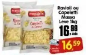 Higa's Supermercado Ravioli ou Capeletti Massa Leve 1kg oferta