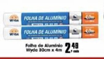Folha de Aluminio Wyda 30cmx4m