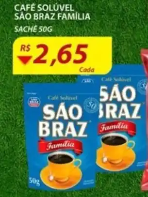 Assaí Atacadista Cafe Soluvel Sao Braz Familia sache 50g oferta
