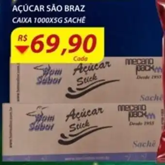 Assaí Atacadista Acucar Sao Braz 1000x5g sache oferta