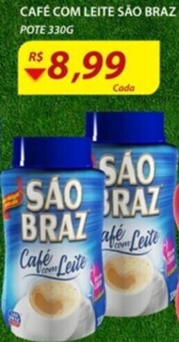 Assaí Atacadista Cafe Com Leite Sao Braz 330g oferta