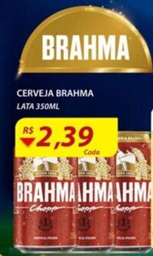 Assaí Atacadista Cerveja Brahma Lata 350ml oferta