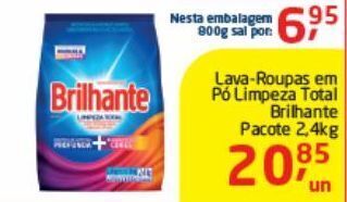 Tenda Atacado Lava-roupas em pó brilhante 2.4kg oferta