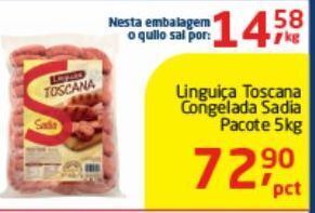 Tenda Atacado Linguiça toscana sadia 5kg oferta