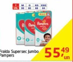 Tenda Atacado Fralda supersec jumbo pampers oferta