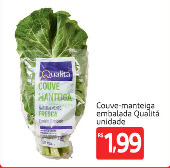 Extra Hiper Couve-manteiga embalada Qualita unidade oferta