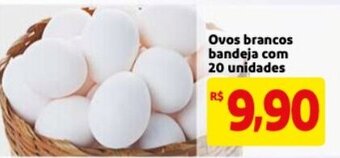 Mercado Extra Ovos Brancos bandeja com 20 unidades oferta