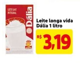 Leite Longa Vida Dalia 1L