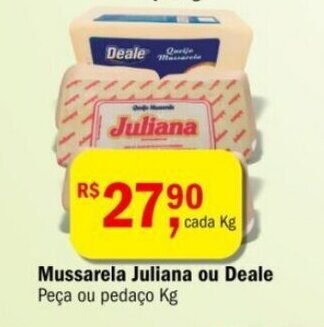 Ultrabox Mussarela Juliana ou Deale 1kg oferta