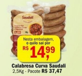 Ultrabox Calabresa Curva Saudali 1kg oferta