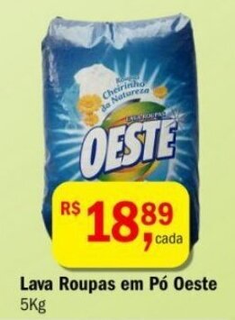Ultrabox Lava roupas em po Oeste 5kg oferta