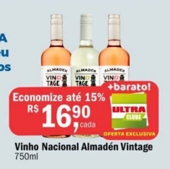 Ultrabox Vinho Nacional Almaden Vintage 750ml oferta