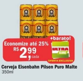 Ultrabox Cerveja Eisenbahn Pilsen Puro Malte 350ml oferta
