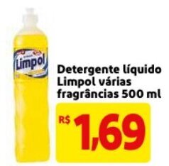 Mercado Extra Detergente Liquido Limpol varias fragrancia 500ml oferta