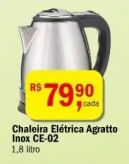 Chaleira Eletrica Agratto Inox CE-02 1.8L
