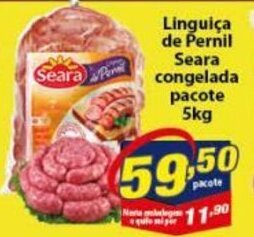 Vencedor Atacadista Linguica de Pernil Seara Congelada pacote 5kg oferta