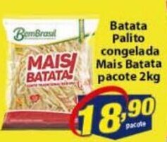 Batata palito congelada Mais Batata pacote 2kg