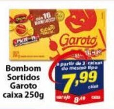 Bombom Sortidos Garoto cauxa 250g