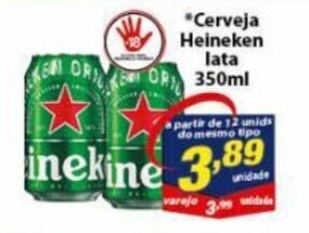 Vencedor Atacadista Cerveja Heineken lata 350ml oferta