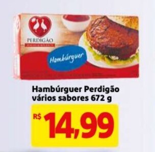 Mercado Extra Hamburguer Perdigao varios sabores 672g oferta