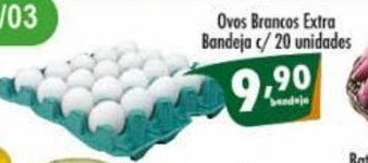 Vencedor Atacadista Ovos Brancos Extra Bandeja c/ 20 unidades oferta