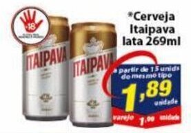 Cerveja Itaipava lata 269ml