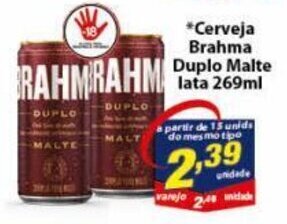 Vencedor Atacadista Cerveja Brahma Duplo Malte lata 269ml oferta