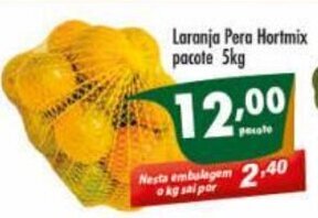 Vencedor Atacadista Laranja pera Hortmix pacote 5kg oferta