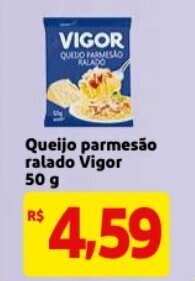 Mercado Extra Queijo parmesao ralado Vigor 50g oferta