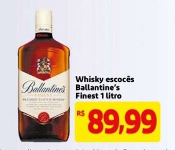 Mercado Extra Whisky escoes Ballantine's Finest 1L oferta
