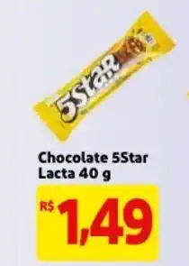 Mercado Extra Chooclate 5Star Lacta 40g oferta