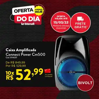 Le Biscuit Caixa Amplificada Connect Power Cm500 oferta