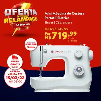 Le Biscuit Mini Maquina de Costura Portatil Eletrica oferta
