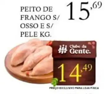São Roque Supermercados Peito de Frango s/ Osso e s/ Pele 1kg oferta