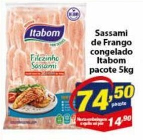 Vencedor Atacadista Sassami de Frango Congelado Itabom pacote 5kg oferta