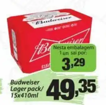 Confiança Supermercados Budweiser Lager pack 15x410ml oferta