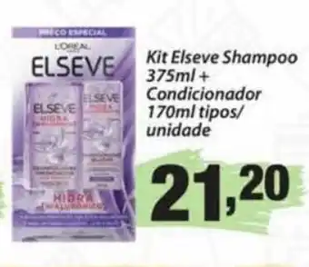 Confiança Supermercados Kit Elseve Shampoo 375ml + Condicionador 170ml oferta