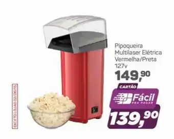 Pipoqueira Multilaser Eletrica Vermelha/ Preta 127v