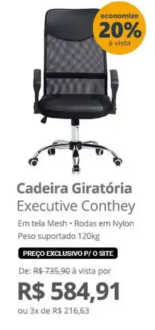 Cadeira Giratoria Executiva Conthey