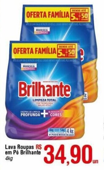 Fort Atacadista Lava roupas em po Brilhante 4kg oferta