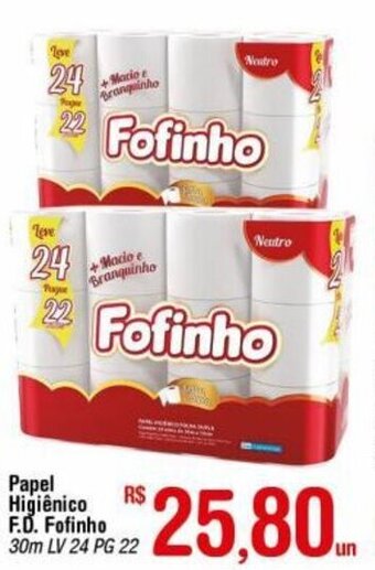 Fort Atacadista Papel Higiénico F.D. Fofinho 30m oferta