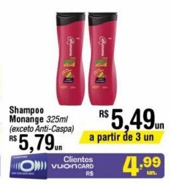 Fort Atacadista Shampoo Monange 325ml oferta