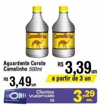 Fort Atacadista Aguardente Corote Camelinho 500ml oferta